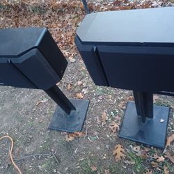 BOSE 201 SERIES IV SPEAKERS WITH STANDS AND DAYTON SUB-100 POWERED SUBWOOFER $400 FINAL PRICE SEE 👀 ALL PICTURES 
