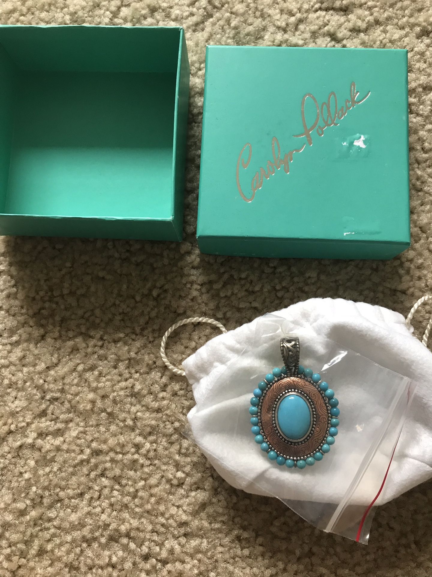 Carolyn Polluck turquoise necklace pendant