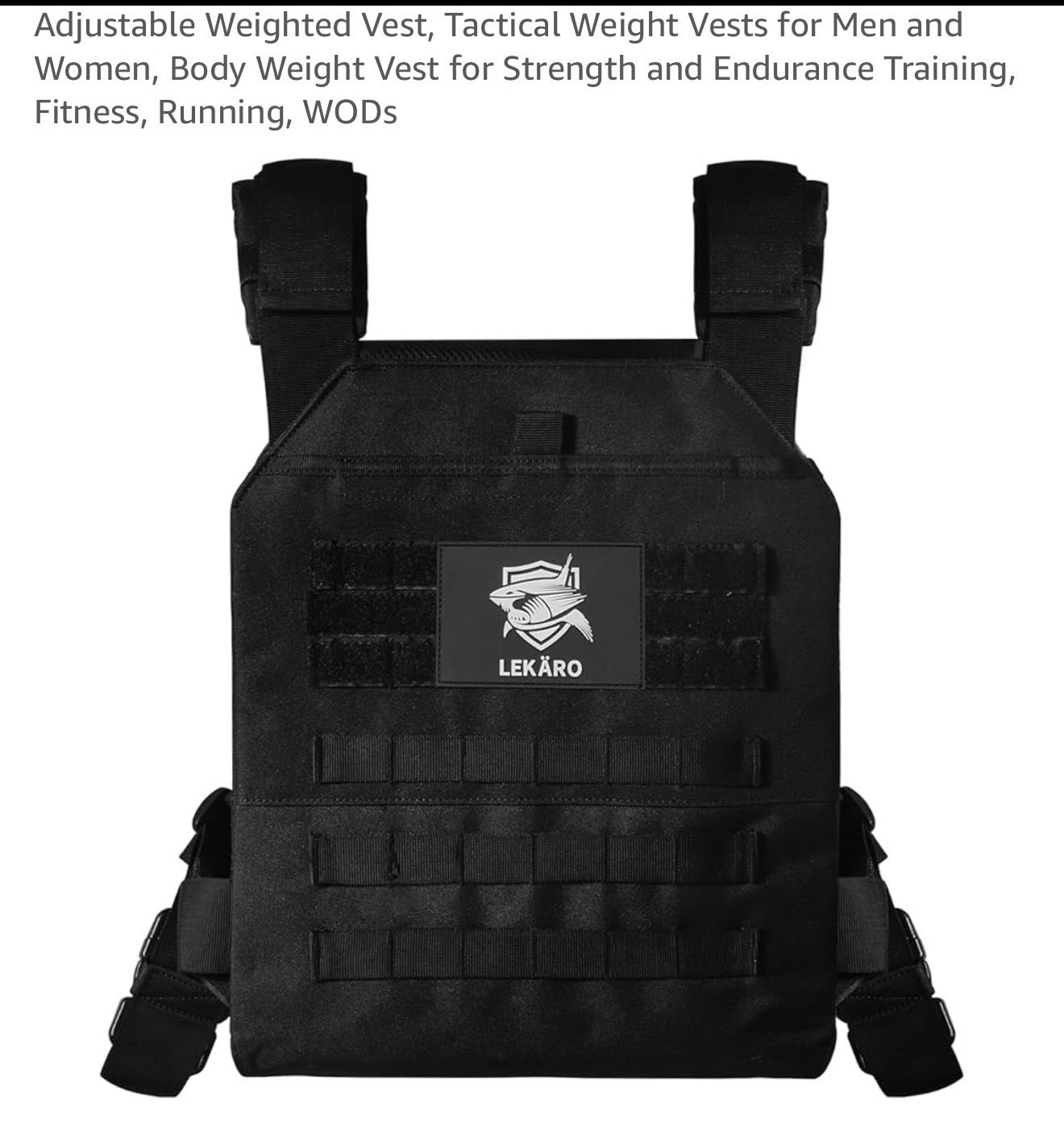 Tactical training vest with weights