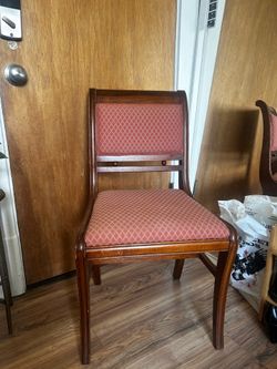 Vintage upholstered dusty red chair - desk chair, accent chair