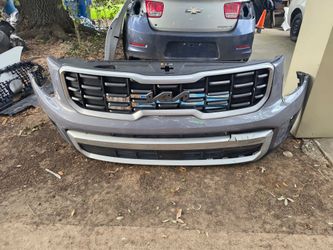 2023-2025 KIA TELLURIDE FRONT BUMPER,Grilles 9 Pieces Complete Assembly BUMPER HAS DEMAGED CHECK PIC