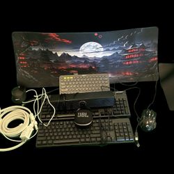 3 Keyboards + 2 Mice + 2 Mousepads – Gaming & Work Bundle, Logitech/iBUYPOWER/CyberPower
