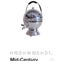 Antique Gold or Silver Electric  Mid Century Globe coffee Maker