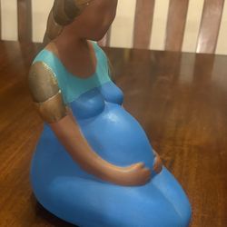 Vintage Colorful Mexican Folk Art Pregnancy Statue