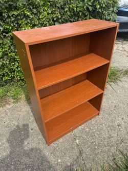 Brown bookshelf