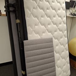 Complete Twin Bed - Mattress + Box Spring + Frame+ Headboard - New! 