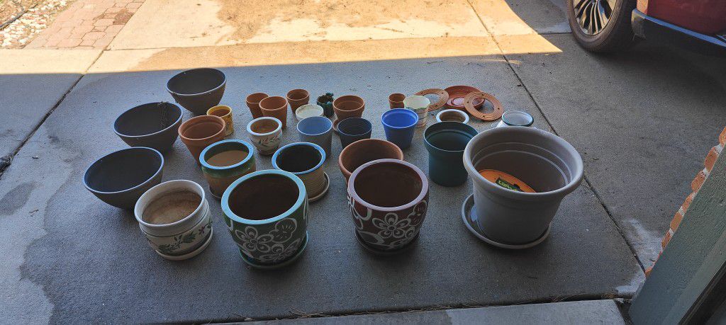 Large assortment Of Pots For Plants