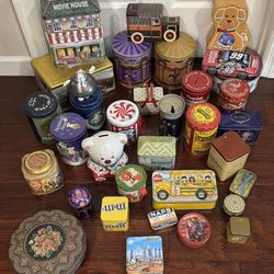 Vintage Decorative Tin Cans Lot $20 for All