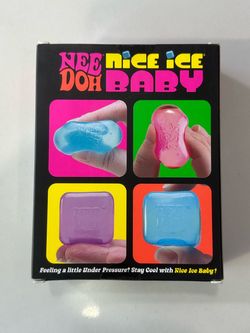 Authentic Nee Doh Nice Ice Baby Super Solid Squish Squeeze Toy Set 4-Pack