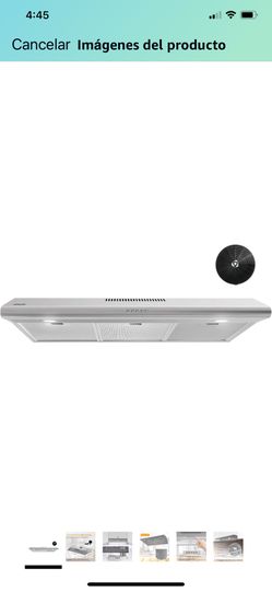 Campana extractora para debajo del gabinete de 36 pulgadas