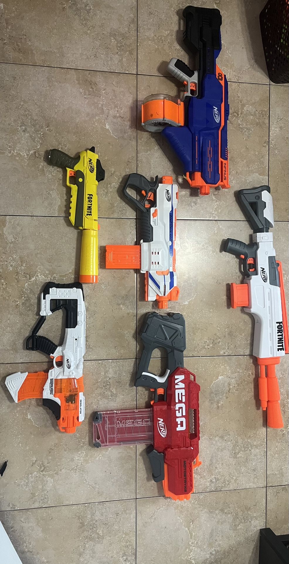 Nerf Guns Big and Medium