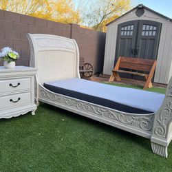 TWIN BED FRAME And NIGHTSTAND $280