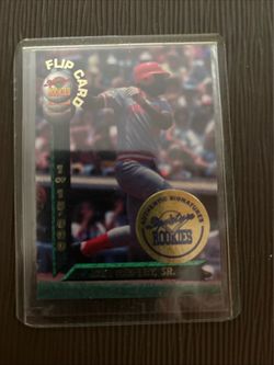 Ken Griffey Sr - Craig Griffey signed & numbered Flip Card 552/1050