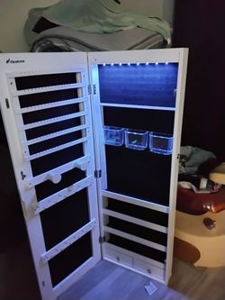 Nicetree Jewelry Armoire Cabinet with LED Light