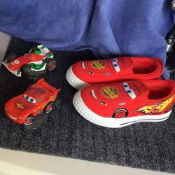 Boys Disney cars toddlers casual slip on shoes size 10