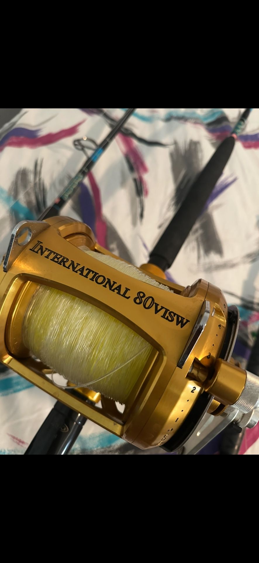 Penn International 80 VISW On Custom Calstar Blank Rod FISHING