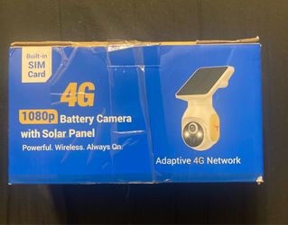 4G LTE Cellular Security Camera with Solar Panel, No WiFi, AI Motion Detection, 360° View Pan/Tilt, 2-Way Talk, 1080P Night Vision, Works with Verizon