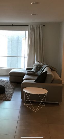 Modern grey couch (Room and board)