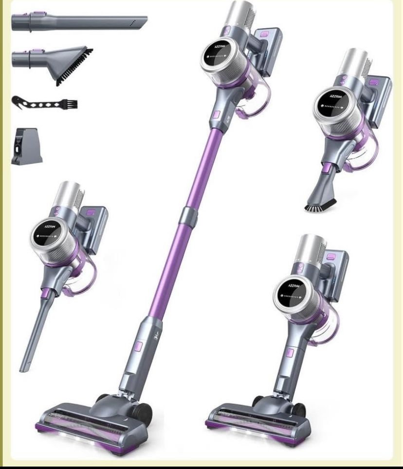 48kPA Cordless Vacuum Cleaner, 190AW Powerful Suction, Max 60min Runtime, 4000mAh Large Battery