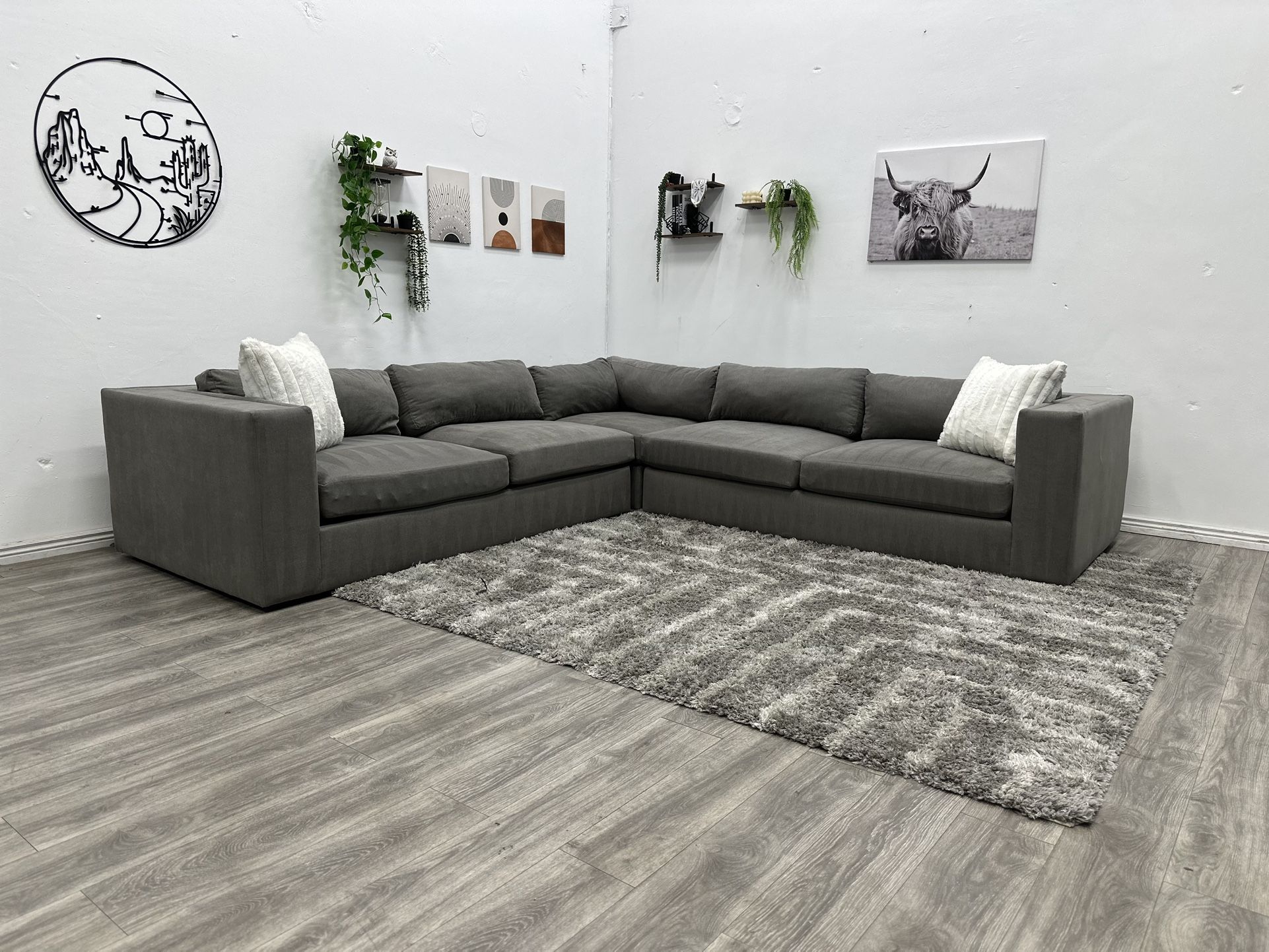 Living Spaces Sectional Couch - Free Delivery