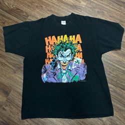 Vintage 1989 DC Comics Joker HA HA HA T Shirt Men’s XL Single Stitch