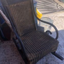Large Wicker Rocking Chair 