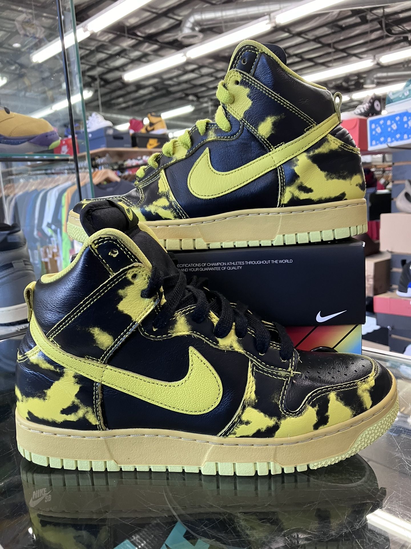 Nike Dunk High 1985 SP Yellow Acid Wash