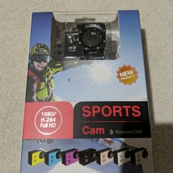 New Sports Cam 1080p Hd Waterproof 30m