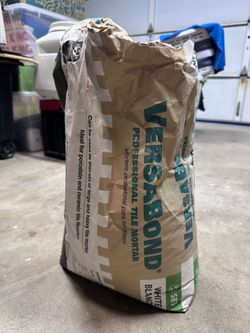 Thinset tile mortar (White) - used, half bag