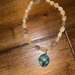 Topaz And Turquoise Necklace