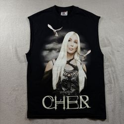 Vintage Cher T Shirt Black Never Can Say Goodbye Farewell Tour Mens M Black#2064