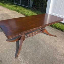 Classic Queen Anne style harp coffee table
