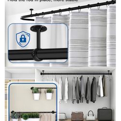 Ceiling Curtain Rod Bracket & Rod