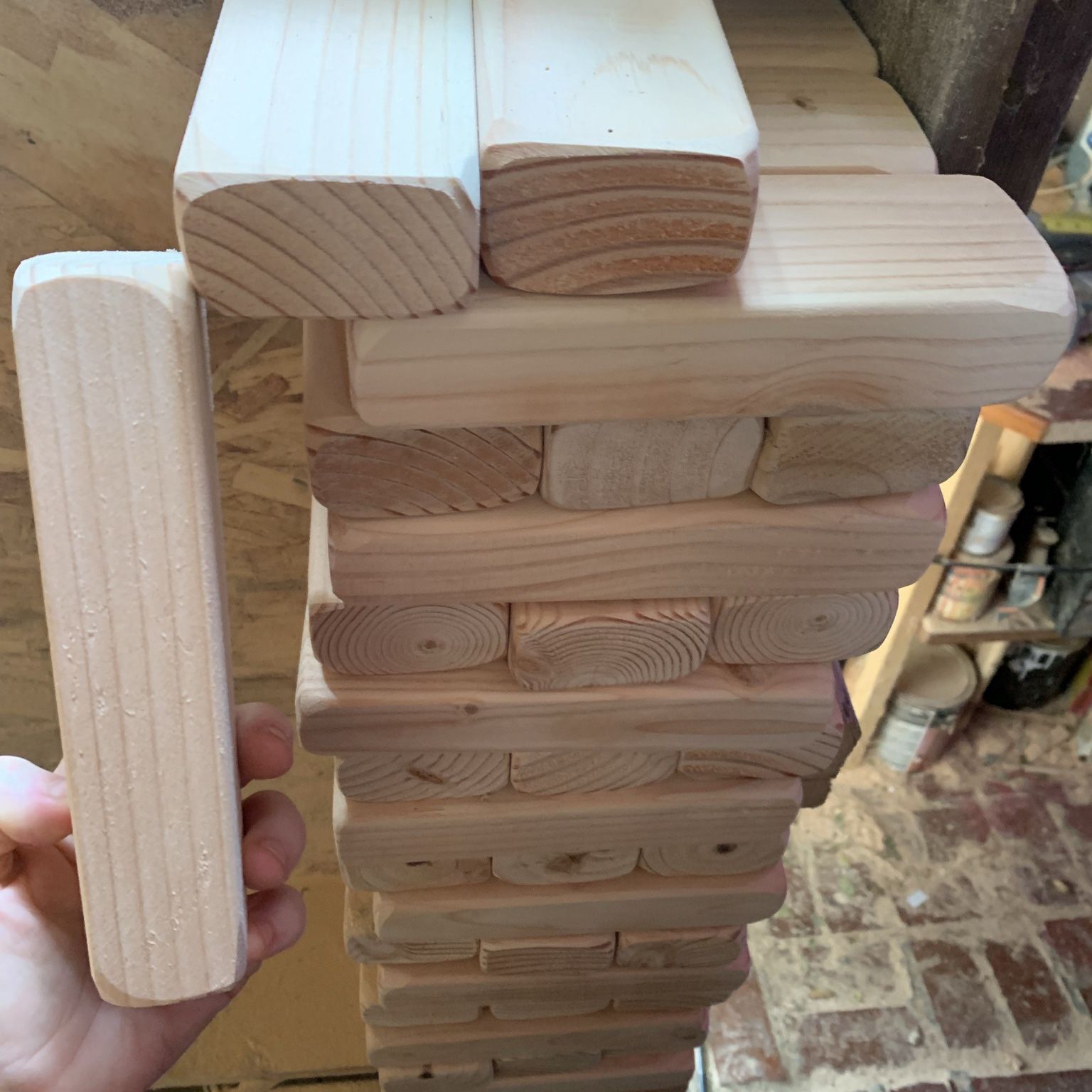 New Giant Jenga Game, play up To 5ft Wood blocks tumbling