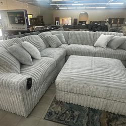 Alloy 3-Piece Sectional With Ottoman 
