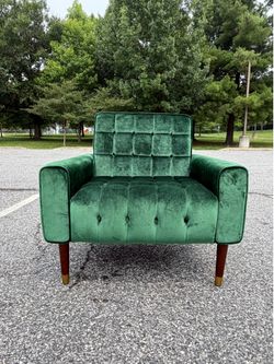 Emerald Velvet Wyton Wide Tufted ArmChair Free Delivery Available