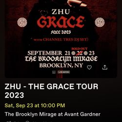 (2) Tickets To Zhu Brooklyn Mirage 9/23