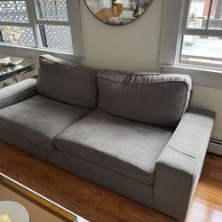 IKEA KIVIK modular sectional gray fabric, 2-seat loveseat and a chaise lounge