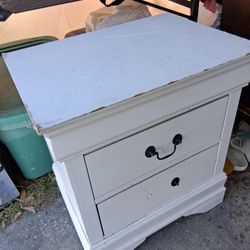White Wooden Night Stand