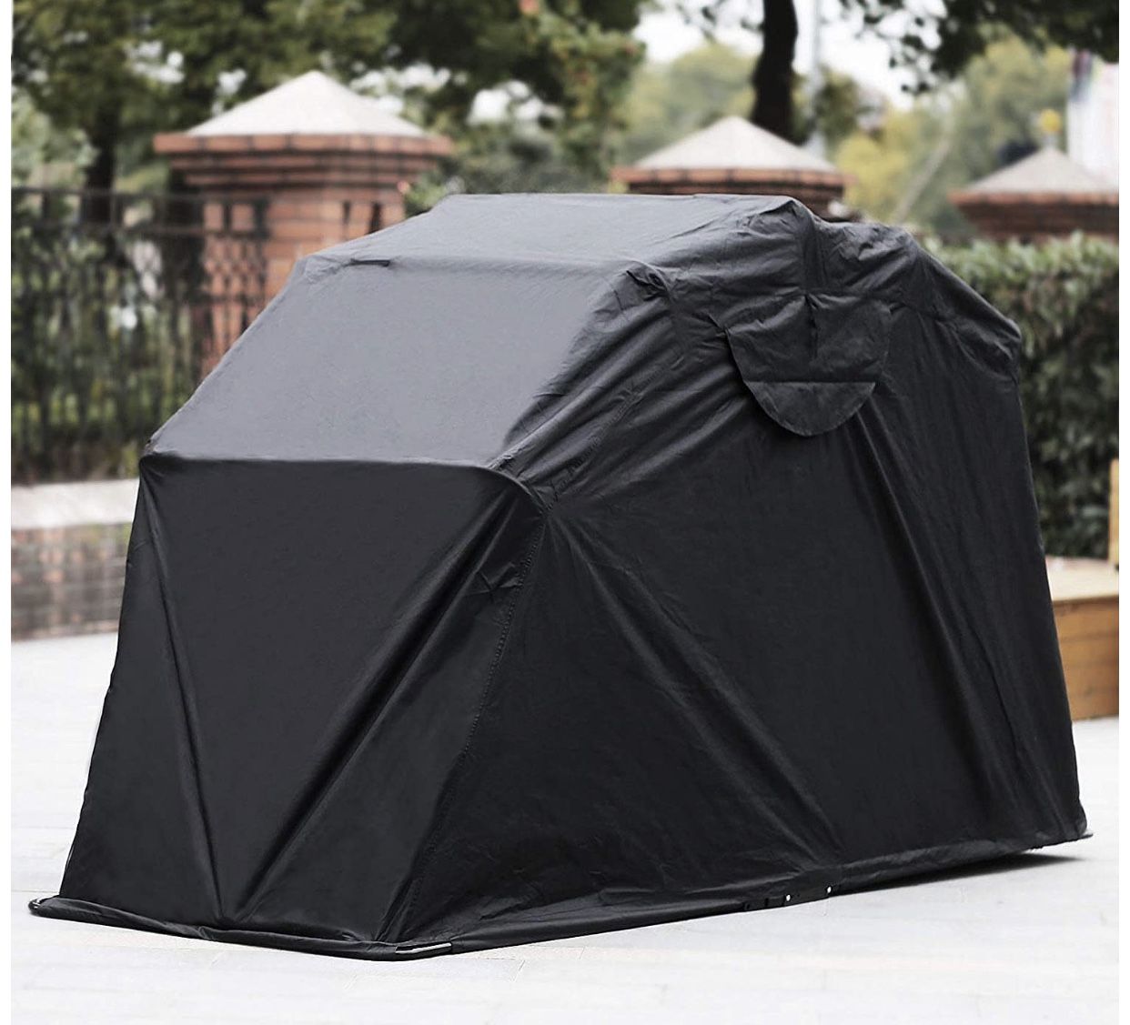 Motorcycle Shelter Shed Strong Frame Motorbike Garage Waterproof 106.5 Inch X41.5 Inch X61 Inch Motorbike Cover Tent Scooter Shelter Hoods for Vehicl