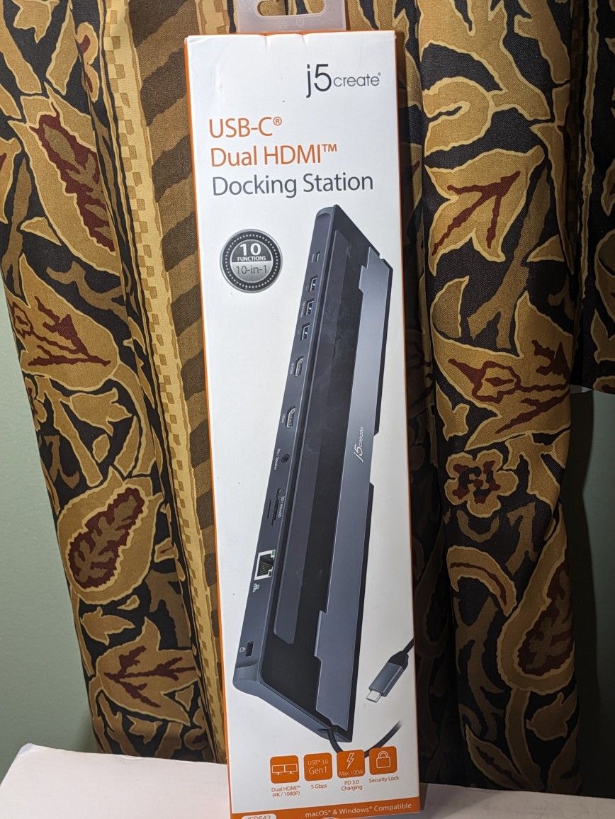 STILL IN BOX! J5Create
USB-C 10-IN-1 Dual HDMI Docking Station