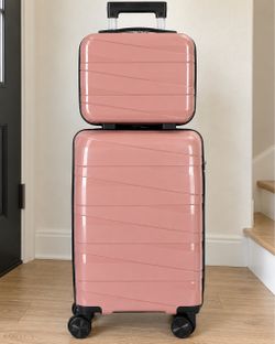 Pink 2-Piece Luggage Set