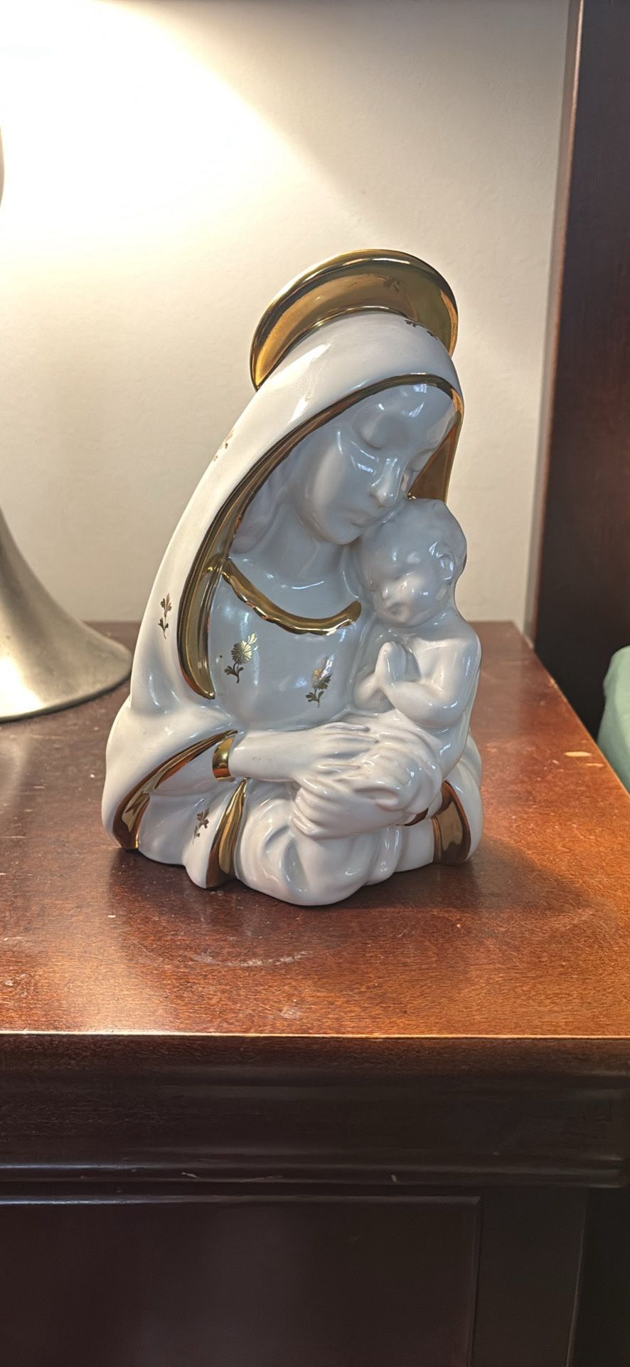 Vintage Mother Mary / Madonna & Baby Jesus bust from Italy