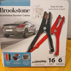 Brookstone New Jump Cables Heavy Duty Of 16 Ft 