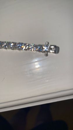 Silver 4mm Tennis Bracelet 7in