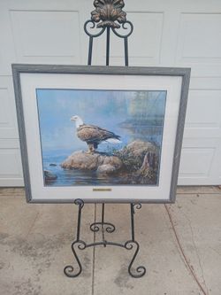 Framed matted Headwaters Eagle limited edition print signed Scott Zoellick
