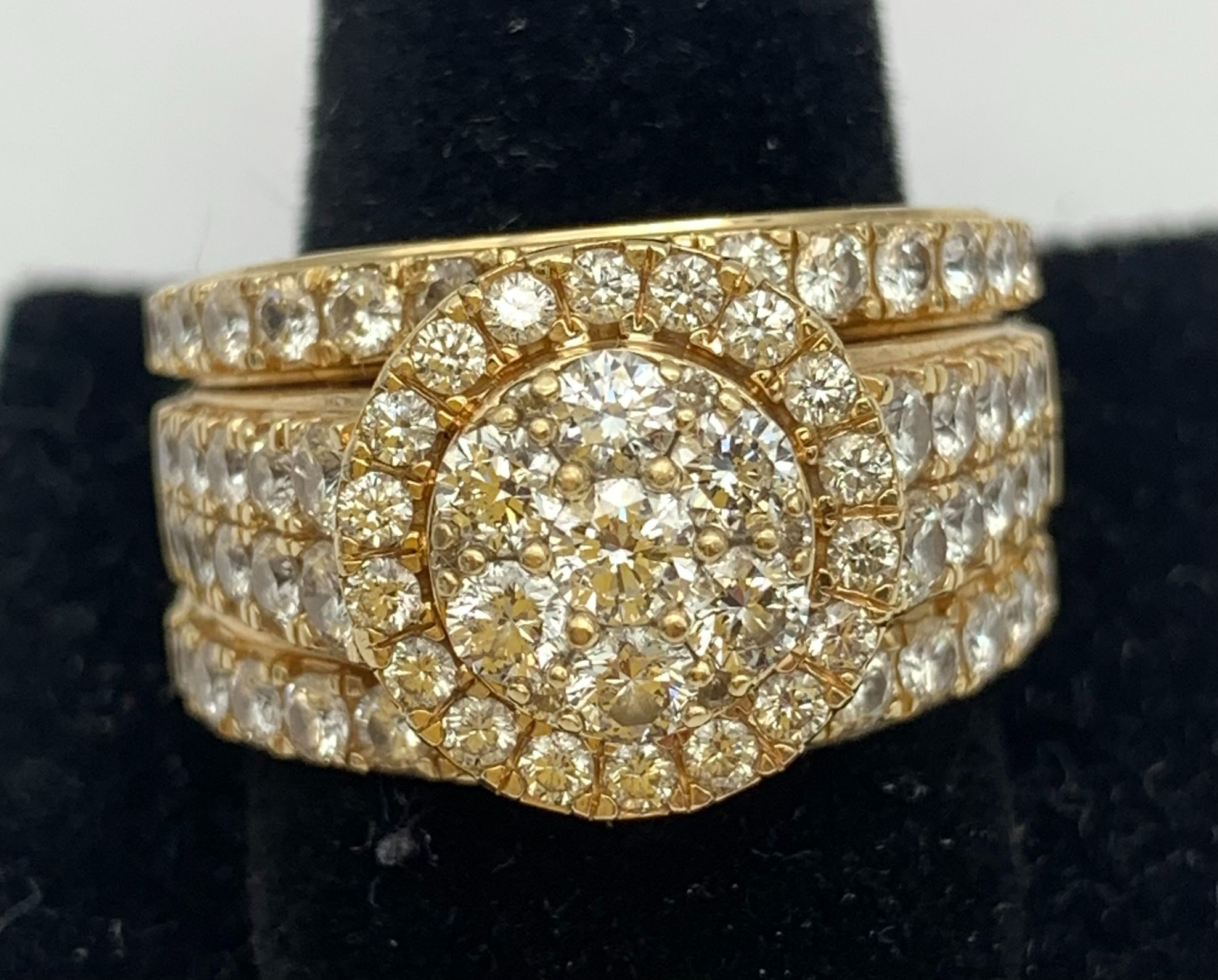 3 piece diamond wedding set #29955