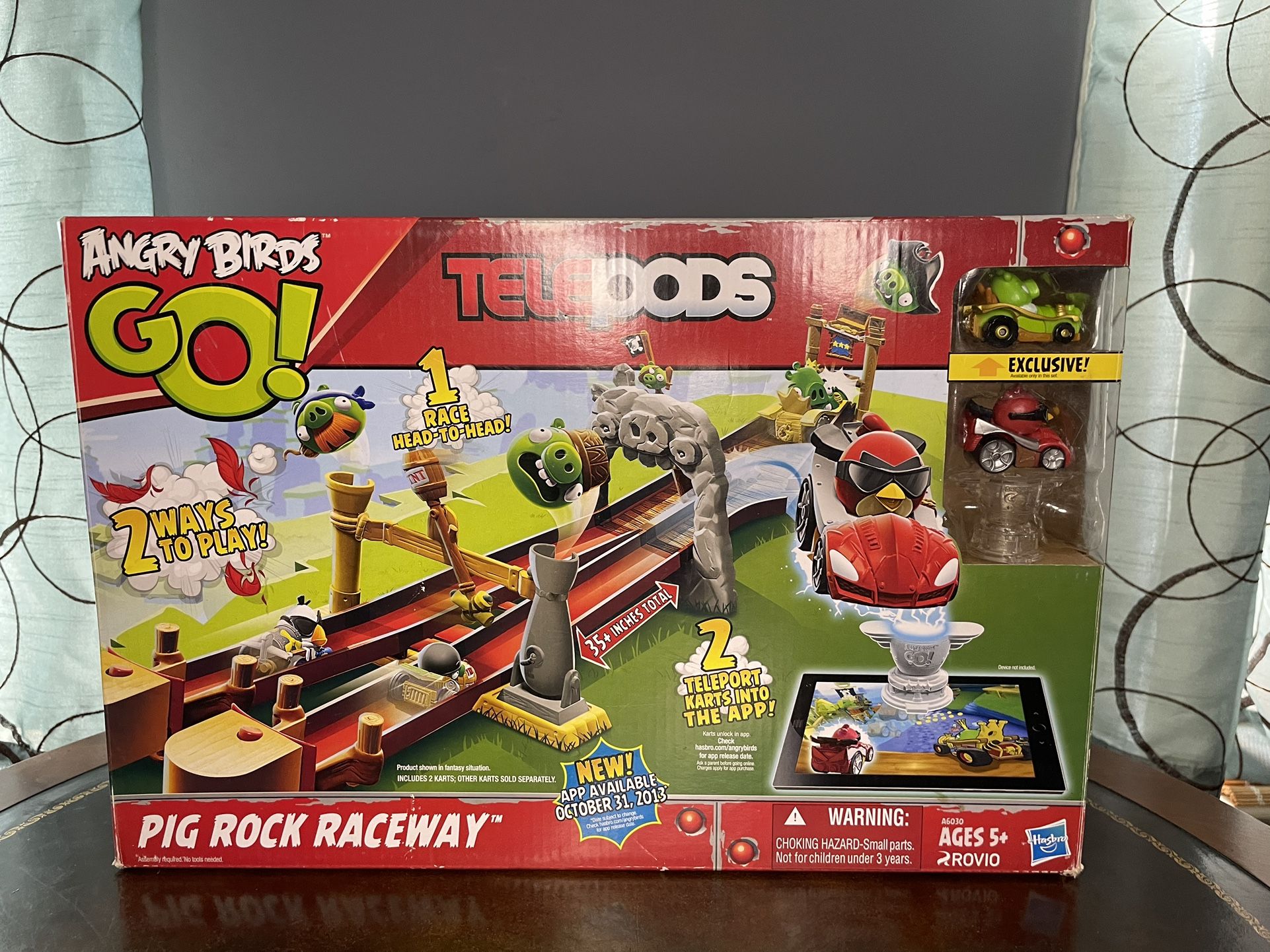 Collectible Angry Birds Go! Telepods Pig Rock Raceway Set by hasbro . Comes with everything you see posted. All proceeds go towards my cancer treatme
