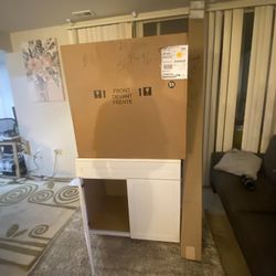 Sb36 White Cabinet Bathroom Sink