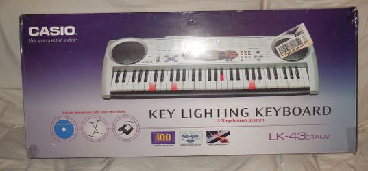 Casio LK 43 full size 61 key light up electronic keyboard with stand instructions